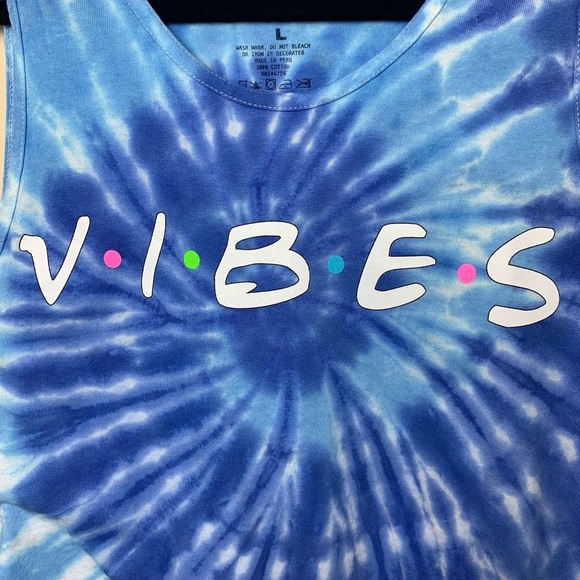 NWOT#TakeThat BAILEY APPAREL tie dye V.I.B.E.S top - Picture 2 of 4